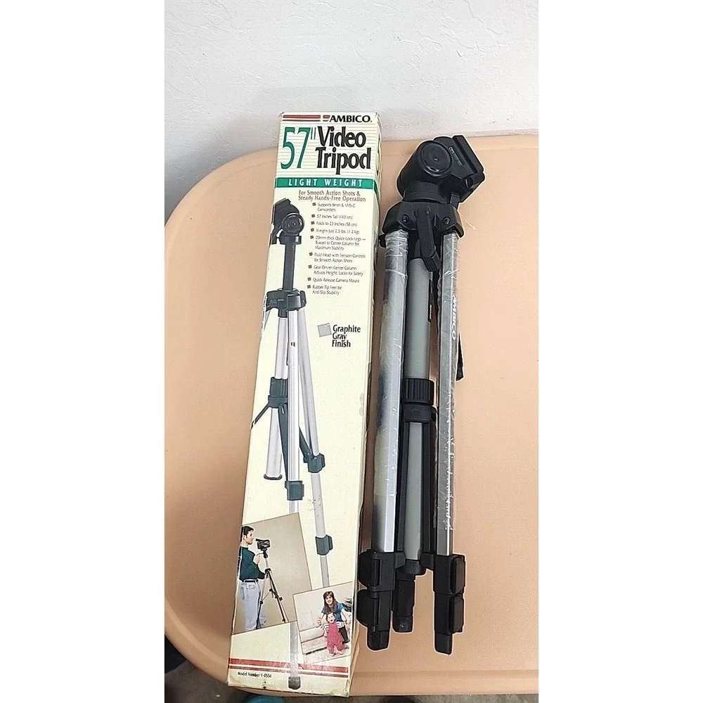 Vintage Ambico V-0554 Tripod Camcorder/8mm Very‎ light 57